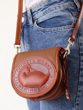 Dooney & Bourke All-Weather Leather Small Saddle Bag